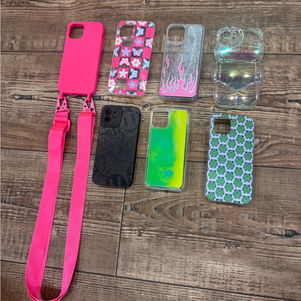 Vibrant Pink Phone Case with Strap
